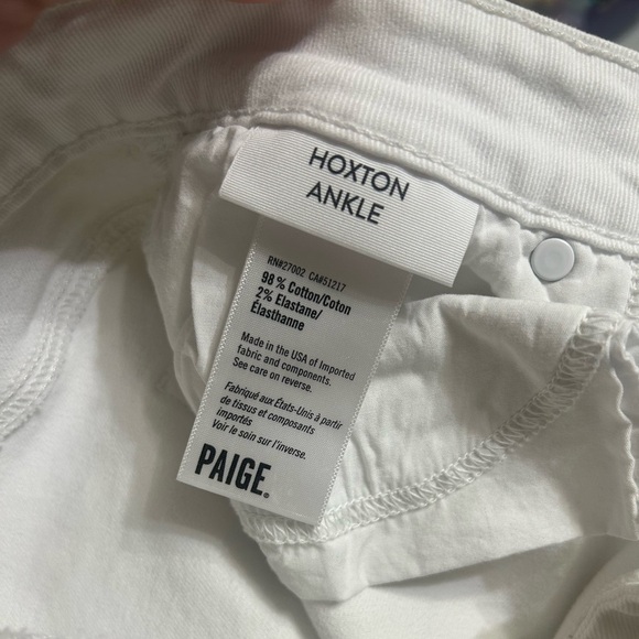 Paige Hoxton Ankle Jeans Light Ecru Size 29 - Picture 3 of 5